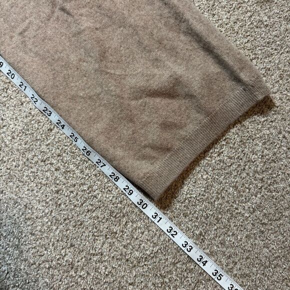 NEW Nordstrom tan cashmere knit straight leg jumpsuit size large luxurious - Picture 10 of 11